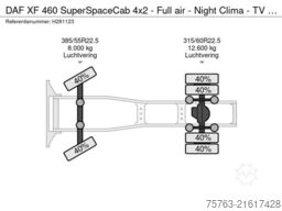 DAF XF 460 SuperSpaceCab 4x2 - Full air - Night Cli...