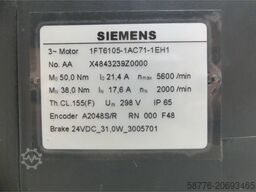 Siemens 1FT6105-1AC71-1EH1 Motor SN: AAX4843239Z0000 --