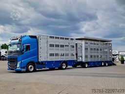 Volvo FH 13.460 - Menke Livestock + trailer - 3 stock...