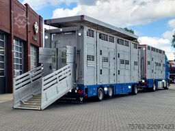 Volvo FH 13.460 - Menke Livestock + trailer - 3 stock...