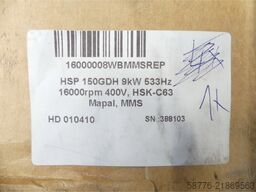 GMN HSP 150GDH 9kW 533Hz 16000rpm 400V - HSK-C63 Mapal, MMS --