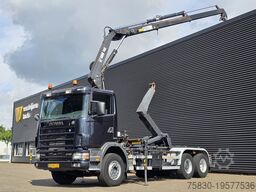 Scania R114.340 6x2 / HIAB CRANE + 25T HOOKLIFT