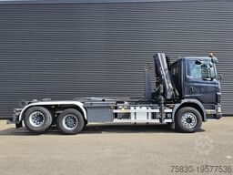 Scania R114.340 6x2 / HIAB CRANE + 25T HOOKLIFT