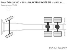MAN TGA 26.360 + 6X4 + HAAKARM SYSTEEM + MANUAL + B...