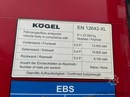 KÖGEL Auflieger Pritsche Plane