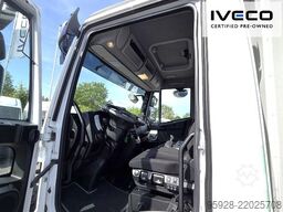 IVECO 120EL25P CNG, Getränkeaufbau mit Schiebeplane, 2t