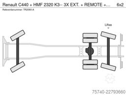 Renault C440 + HMF 2320 K3-- 3X EXT. + REMOTE + HAAKARM...