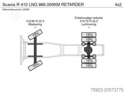 Scania R 410 LNG 866.000KM RETARDER