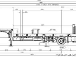 Broshuis 3ABSD / EXTENADABLE / HIAB 95 tm + JIB / ELECTR...