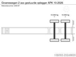 Groenewegen 2 ass gestuurde oplegger APK 10-2026