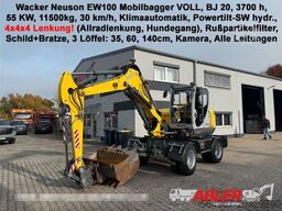 WACKER Neuson EW 100 Allradlenkung Pratze 30 km/h VOLL