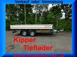 Möslein TTD 11 Weiß  neuer Tandem 3- Seitenkipper Tieflader-- Neufahrzeug --