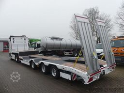  WIESE 3-Achs-Tieflader mit Rampen und Radmulden