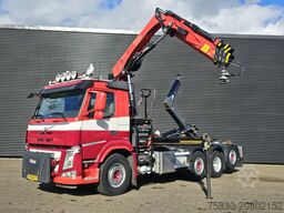 Volvo FM 420 8x2 / HIAB HOOKLIFT + 30 t/m CRANE - KRAN