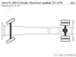 Volvo FL 250 6 Cilinder, Aluminium laadbak