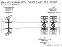 Ginaf M 3232 S 6X4 WITH LOGLIFT F105Z 27A & LEEBUR HO...