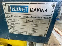 Burnet Makina Direct Drive RMS 1500x4