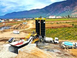 FABO Mobile Concrete Batching Plant 100 m3/h Mobile Concrete Batching Plant