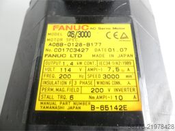 Fanuc A06B-0128-B177 AC Servo Motor SN: C017C3427