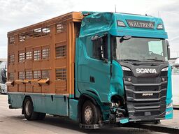 SCANIA S500 4x2 LL 3.Stock Finkl Viehwagen *unfall*