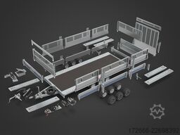 Brian James Trailers CONNECT 476-6024-35-3-12 | TRIDEM 600X243CM 3500KG HOCHLADER | SCHWARZ