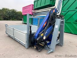 CONTAINER SCARRABILE NUOVO A PIANALE CON GRU