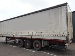 Groenewegen 3 axle curtainside trailer with side boards