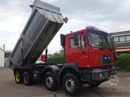 MAN FE 410 8x4 kipper,manual feulpomp,steel kipper