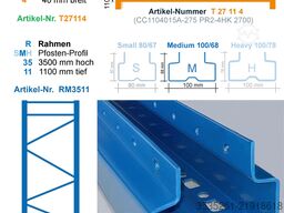 TOTAL-REGAL - 4 x 8,5 m lang, 4,5 m hoch McPalettenregal - 3 Traversen-Ebenen
