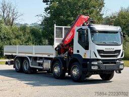 IVECO TRAKKER 450*PRITSCHE 7,60*KRAN/FUNK*8x4