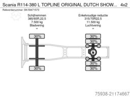 Scania R114-380 L TOPLINE ORIGINAL DUTCH SHOW TRUCK (E...