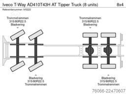 Iveco T-Way AD410T43H AT Tipper Truck (8 units)