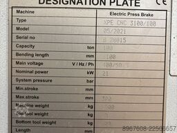 Morgan Rushworth XPE CNC 3100/100