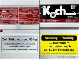 Koch-Anhänger U2 205X105X45CM 750KG TIEFLADER