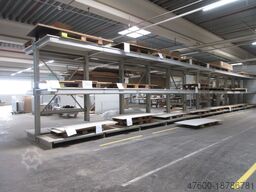 Kragarmregal Langgutregal L 18m H 3m 13 Ständer IPE 200 + 52 Kragarme IPE100