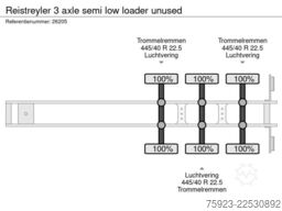Reistreyler 3 axle semi low loader unused