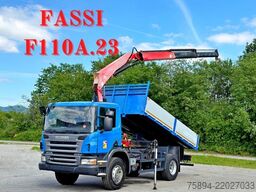 SCANIA P 400 * KIPPER 4,90m * FASSI F110A.23 + FUNK*TOP