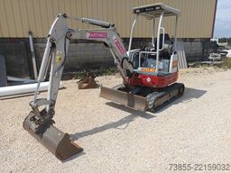 Takeuchi TB23R with 3 excavator buckets