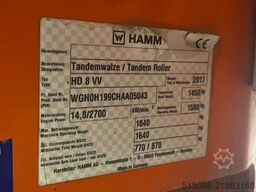 HAMM TANDEM WALZE / ROLLER HD 8 VV KUBOTA KNICKGELENK