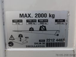 Scania P320 4X2 Bak + Dhollandia klep 2000 kg 1x bed