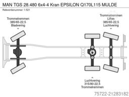 MAN TGS 28.480 6x4-4 Kran EPSILON Q170L115 MULDE