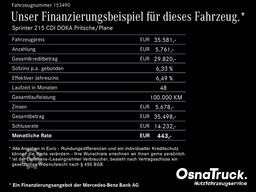 Mercedes-Benz Sprinter 215 CDI DOKA Pritsche/Plane Klima, MBUX