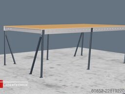 5x10m Lagerbühne , Belastung : 500kg/qm Unterkante: 3m ,ca. 50qm , Systembühne