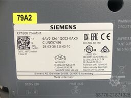 Siemens 6AV2124-1QC02-0AX0 Panel SN: C-JNK97496 --