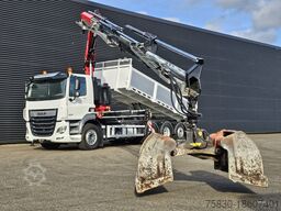 DAF CF 530 8x4-4 / FASSI 27.5 t/m CRANE + TIPPER