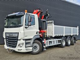 DAF CF 530 8x4-4 / FASSI 27.5 t/m CRANE + TIPPER