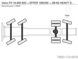 Volvo FH 16.650 8X2 + EFFER 1855/8S + JIB 6S HEAVY DU...