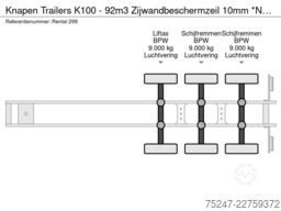 Knapen Trailers K100 - 92m3 Zijwandbeschermzeil 10mm *Nieuw / Neu*