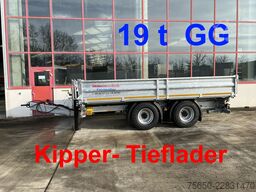 Möslein TTD 19 B  19 t Tandemkipper- Tieflader, Breitbereifung