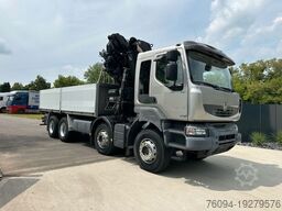 RENAULT Kerax 410 8x4 Pritsche KRAN 28m + Flyjib FUNK